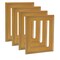 Cardinali Plein Aire Gold 6x8" Open Back Frames for Canvas Art - Box of 4, 3" Wide Moulding with Raised Edge - No Glass or Backing - 1/2" Rabbet Depth- Timeless Picture Frame for Canvas - Made in USA